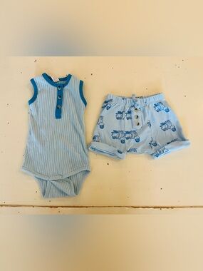 Kate Quinn Coastal Scooter 18-24m bodysuit and short set